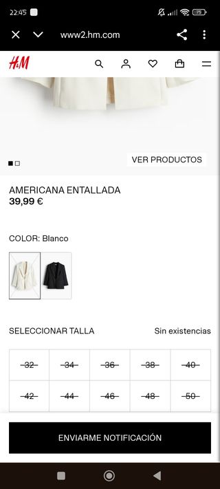 Americana blanca H&M - Manga 3/4