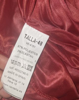 Vestido rojo fiesta talla 48