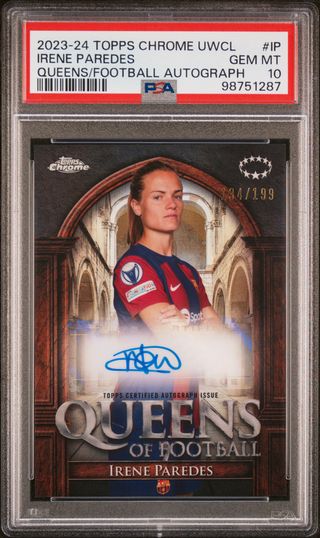 Cromo firmado y numerado Irene Paredes en PSA 10