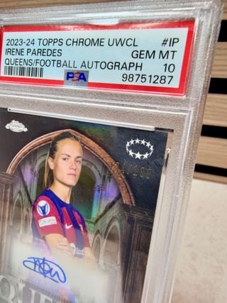 Cromo firmado y numerado Irene Paredes en PSA 10