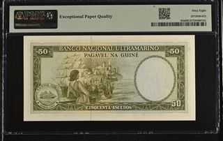 Guinea Portuguesa - billete 50 escudos 1971 PMG68 