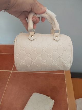 Bolso bandolera beige pequeño
