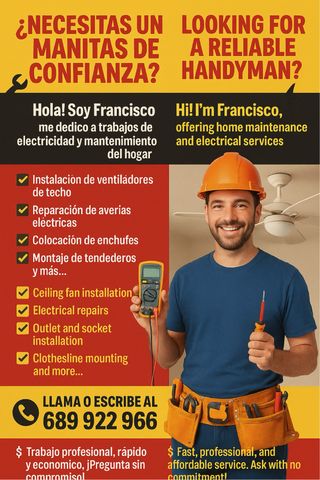 MANITAS / ELECTRICISTA A DOMICILIO – ECONÓMICO
