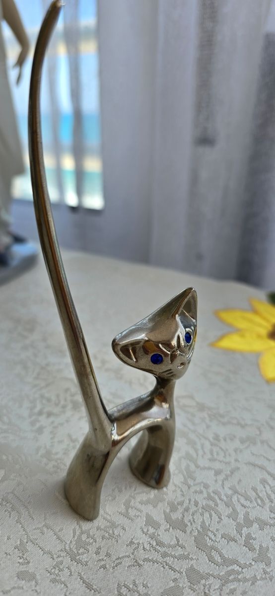 Porta anillos gato vintage