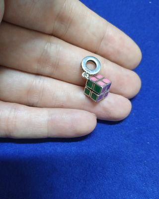 Charm Cubo Rubik Plata pulsera Pandora o collar 