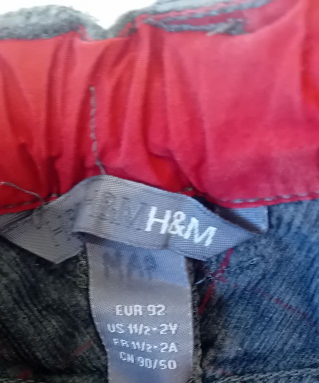 Pantalón pana infantil - Gris oscuro