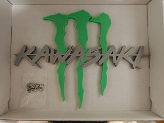 Logo Monster Kawasaki Z900 - Verde & Gris