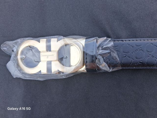 Cinturón Salvatore Ferragamo Negro dorado