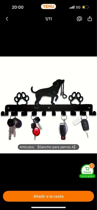 Perchero Llaves - 10x26cm