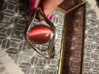 Pulsera y pendientes rosa y plata