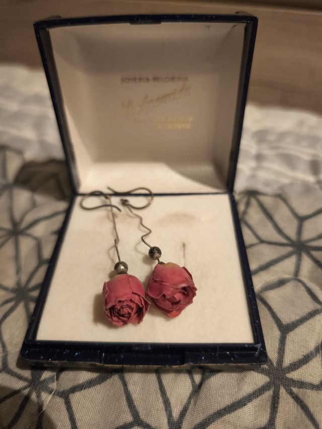 Pendientes La Apreciada rosas