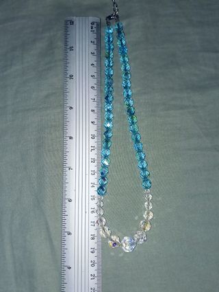 Collana cristalli blu e bianchi