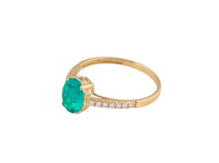 anillo oro 18k con piedra con circonita