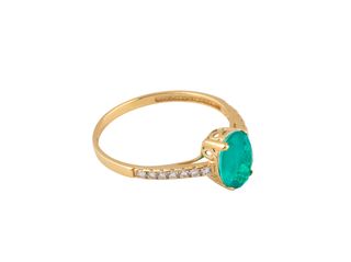 anillo oro 18k con piedra con circonita