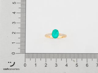anillo oro 18k con piedra con circonita
