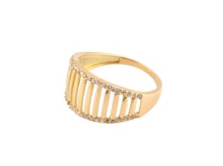 anillo oro 18k con piedra con circonita