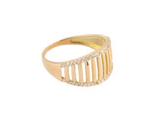 anillo oro 18k con piedra con circonita
