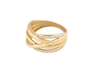 anillo oro 18k con piedra con circonita