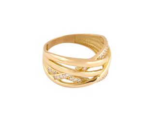 anillo oro 18k con piedra con circonita