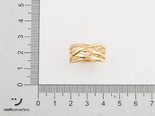 anillo oro 18k con piedra con circonita