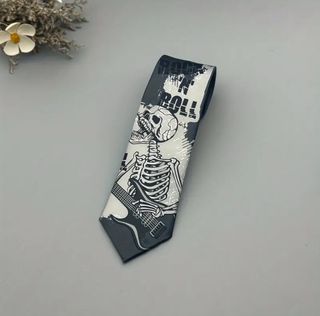 Corbata Rock & Roll Calavera