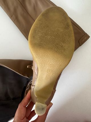 Botas altas beige - Piel - Talla 36