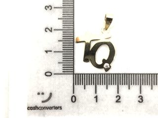 colgante oro 18k con piedra con circonita