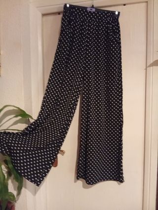 Palazzo negro lunares blanco - Talla S
