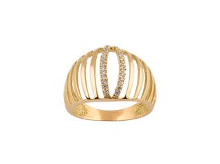 anillo oro 18k con piedra con circonita