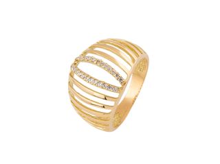 anillo oro 18k con piedra con circonita