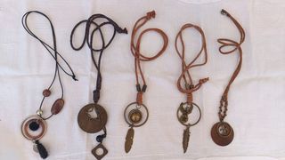 Collares de cuerda marrón - 5 piezas