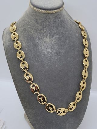 Cadena calabrotes oro chapado