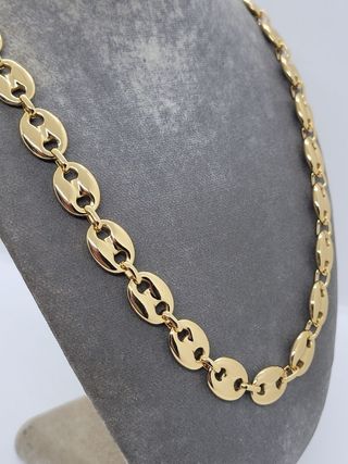 Cadena calabrotes oro chapado