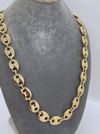 Cadena calabrotes oro chapado