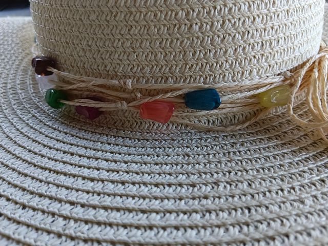 Sombrero playa beige multicolor