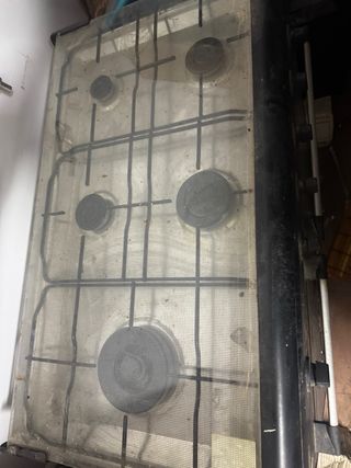 Cocina gas horno - tapa cristal