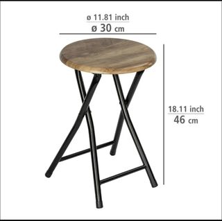 Taburete plegable madera-metal