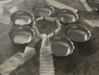 Vajilla antigua de metal Candy Bar