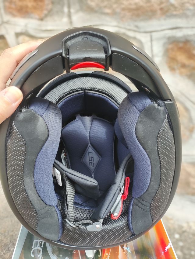 Casco LS2 moto negro mate