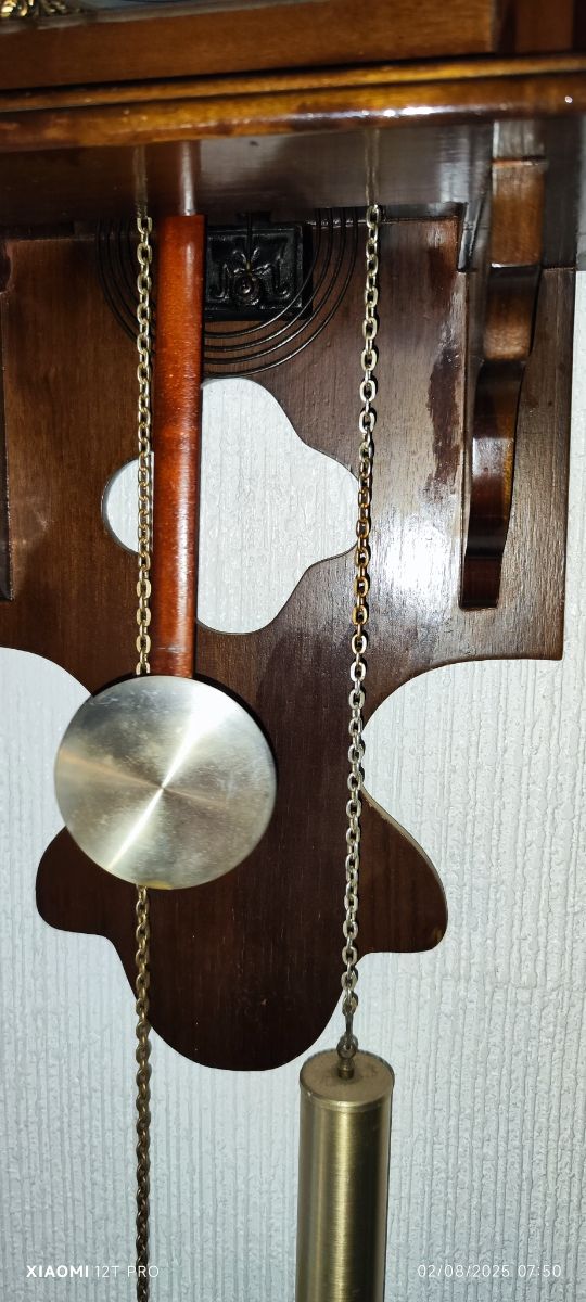 Reloj Madera Antiguo Gran tamaño FUNCIONANDO llave