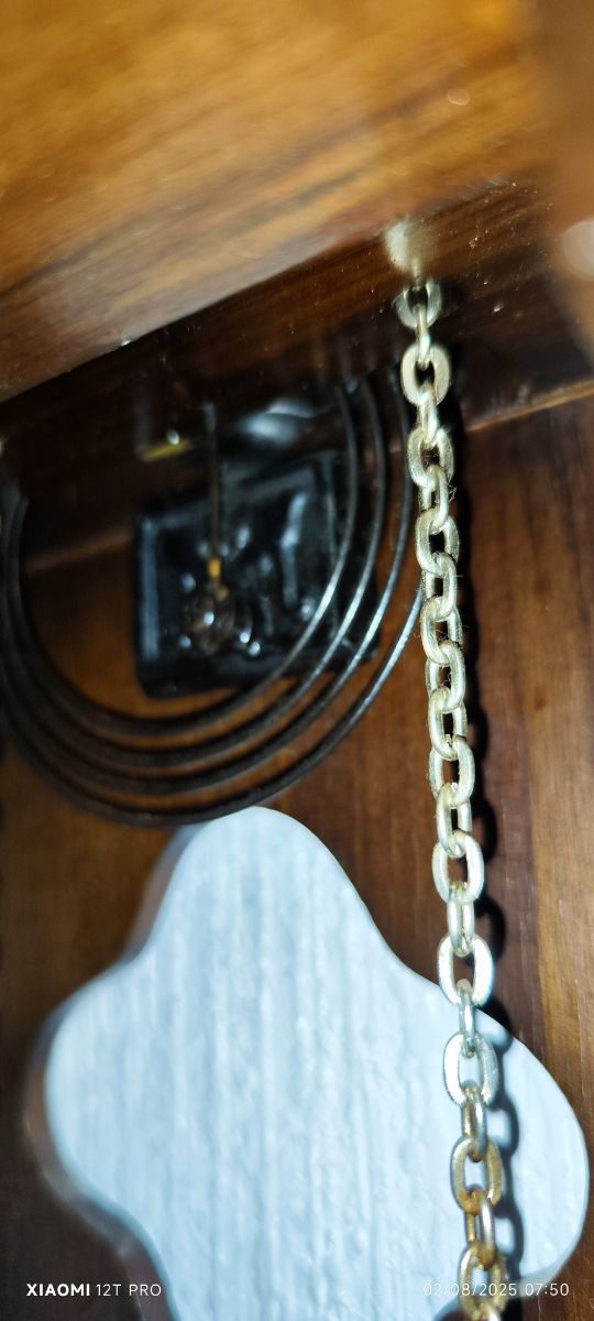 Reloj Madera Antiguo Gran tamaño FUNCIONANDO llave