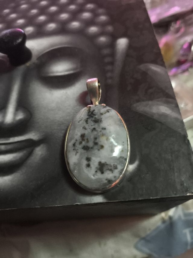 Colgante plata y piedra natural 