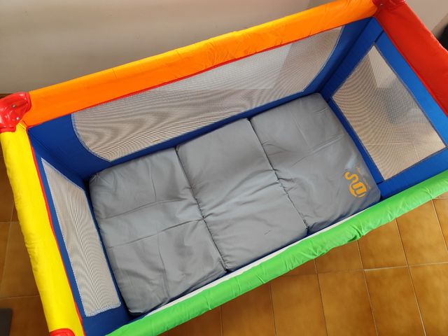 Cuna de viaje plegable First Step + colchón MS