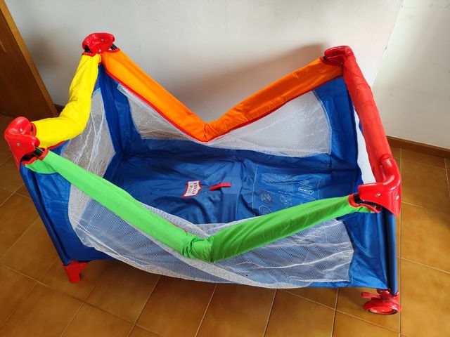 Cuna de viaje plegable First Step + colchón MS