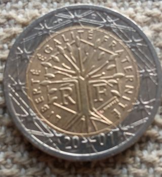 Moneda 2€ Francia 2001 - Árbol de la vida