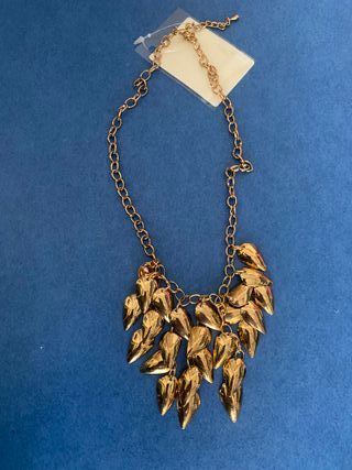 Parure collana e bracciale bigiotteria dorata