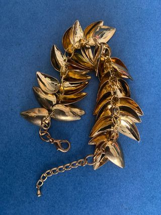 Parure collana e bracciale bigiotteria dorata
