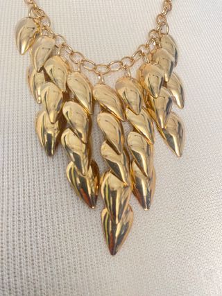 Parure collana e bracciale bigiotteria dorata