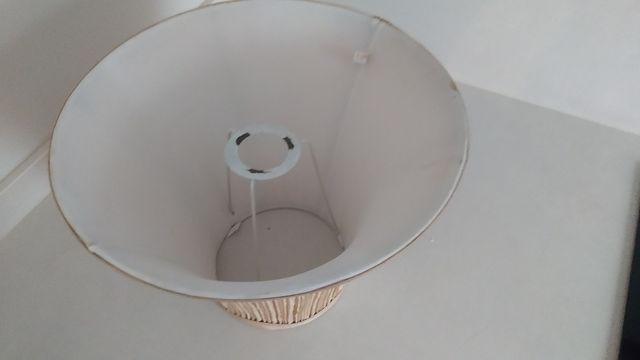 Pantalla lámpara vintage beige