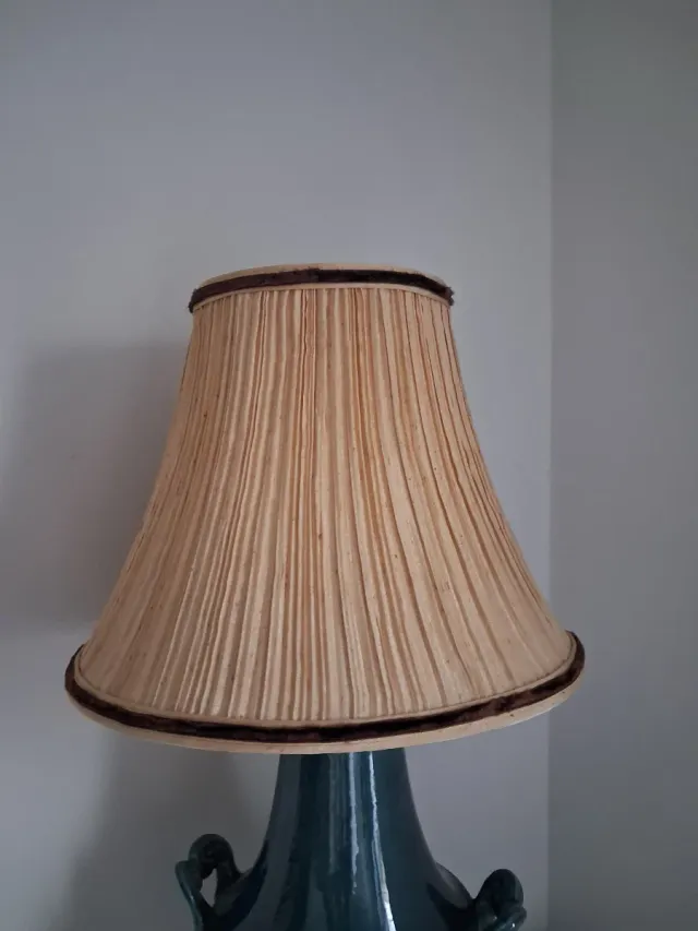 Pantalla lámpara vintage beige